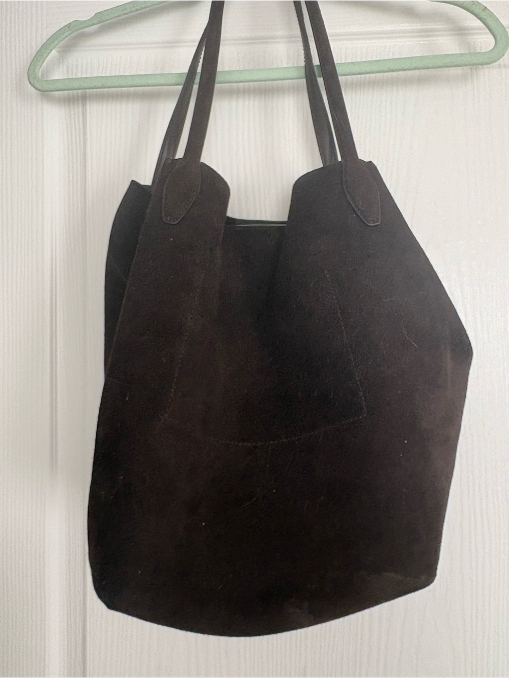 Madewell Dark Brown Suede Tote Bag